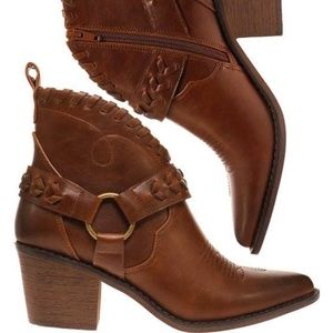 Ankle Cowboy Boots w/Stitching